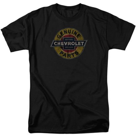 Chevy Shirt Genuine Parts Distressed Sign Black T-Shirt