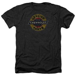 Chevy Shirt Genuine Parts Distressed Sign Heather Black T-Shirt