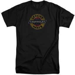 Chevy Shirt Genuine Parts Distressed Sign Tall Black T-Shirt