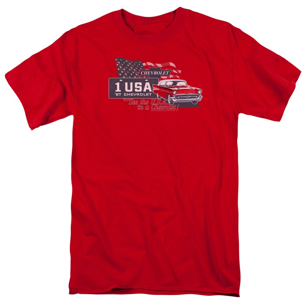 Chevrolet See The USA-Youth Hooded Sweatshirt-Red main image 1