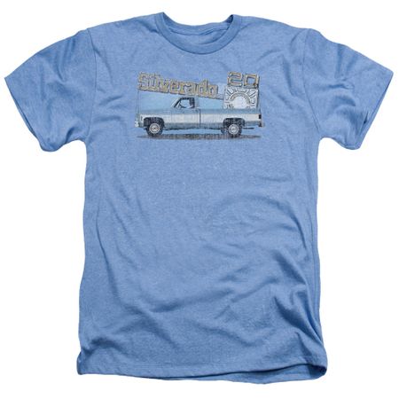 Chevy Shirt Silverado Heather Light Blue T-Shirt