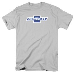 Chevy Shirt Vintage White Border Bowtie Silver T-Shirt