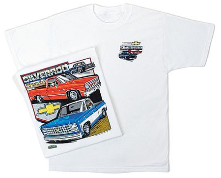 Chevy Silverado Truck T-shirt - Adult White Tee