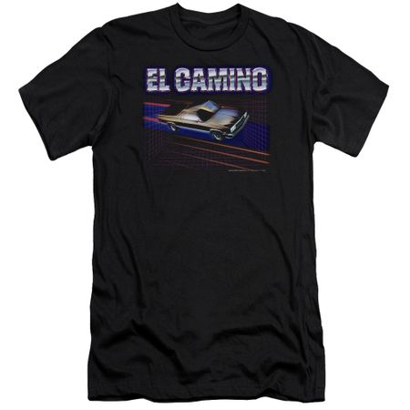 Chevy Slim Fit Shirt 85 El Camino Black T-Shirt