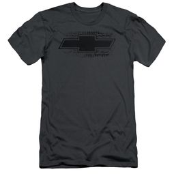 Chevy Slim Fit Shirt Chevrolet Bowtie Tire Tread Charcoal T-Shirt