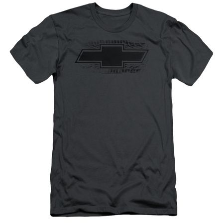 Chevy Slim Fit Shirt Chevrolet Bowtie Tire Tread Charcoal T-Shirt