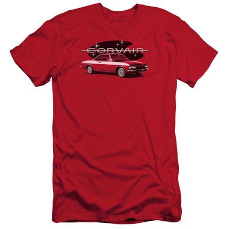 Chevy Slim Fit Shirt Corvair Spyda Coupe Red T-Shirt