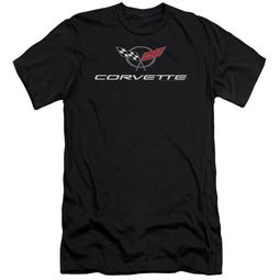 Chevy Slim Fit Shirt Corvette Emblem Black T-Shirt Chevy Slim Fit Shirt Corvette Emblem Black T-Shirt