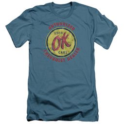 Chevy Slim Fit Shirt OK Used Cars Slate T-Shirt