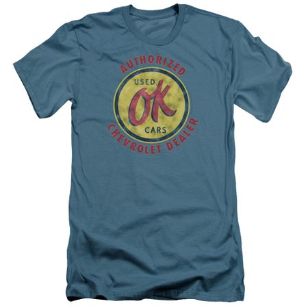 Chevy Slim Fit Shirt OK Used Cars Slate T-Shirt