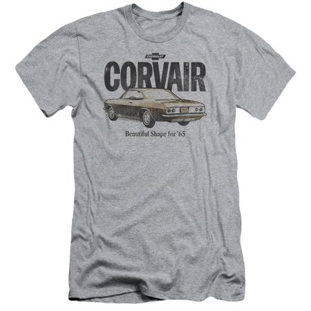 Chevy Slim Fit Shirt Retro Corvair Sports Grey T-Shirt