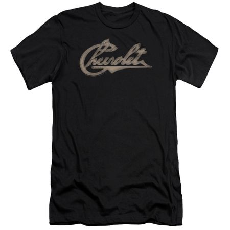 Chevy Slim Fit Shirt Script Black T-Shirt
