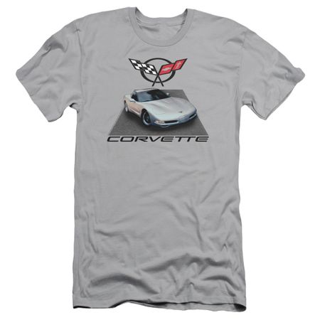 Chevy Slim Fit Shirt Silver 01 Vette Silver T-Shirt