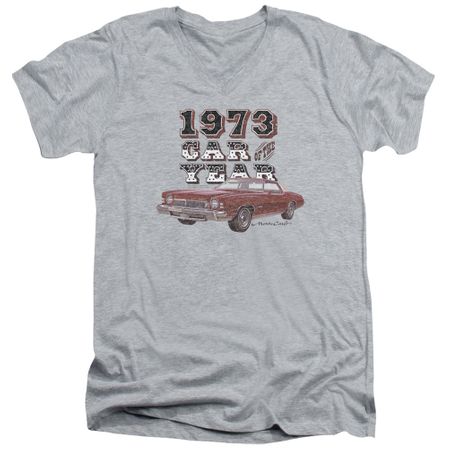 Chevy Slim Fit V-Neck Shirt Car Of The Year Sports Grey T-Shirt