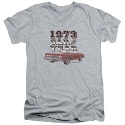 Chevy Slim Fit V-Neck Shirt Car Of The Year Sports Grey T-Shirt