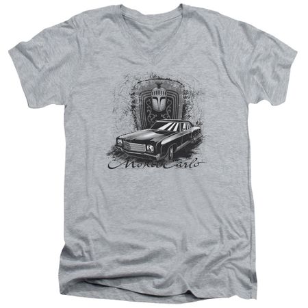 Chevy Slim Fit V-Neck Shirt Monte Carlo Sports Grey T-Shirt