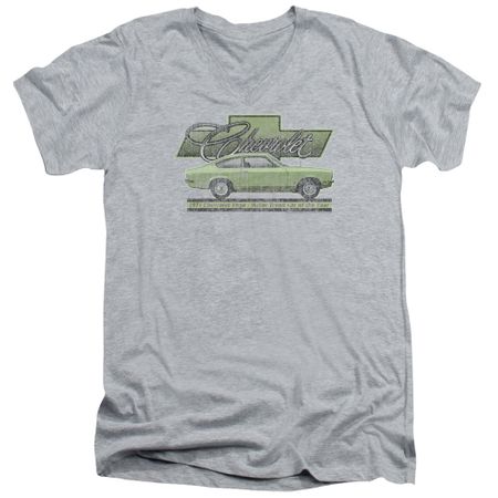 Chevy Slim Fit V-Neck Shirt Vega Car Of The Year 71 Athletic Heather T-Shirt