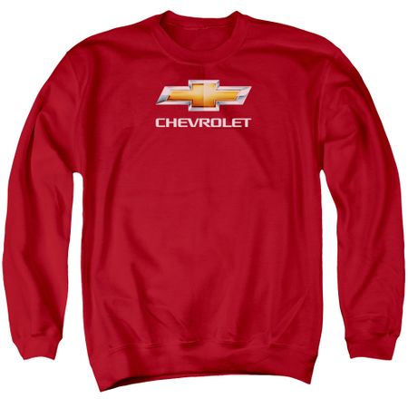 Chevy Sweatshirt Bow Tie Adult Red Sweat Shirt