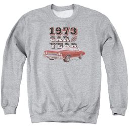 Chevy Sweatshirt Car Of The Year Adult Sports Grey Sweat Shirt
