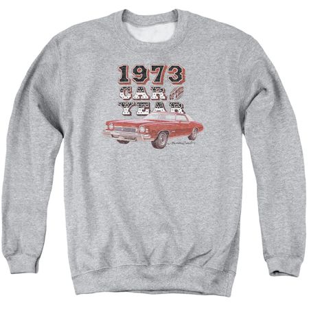 Chevy Sweatshirt Car Of The Year Adult Sports Grey Sweat Shirt