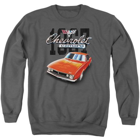 Chevy Sweatshirt Chevrolet 1967 Red Classic Camaro Adult Charcoal Sweat Shirt