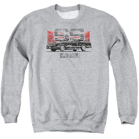 Chevy Sweatshirt El Camino SS Adult Sports Grey Sweat Shirt