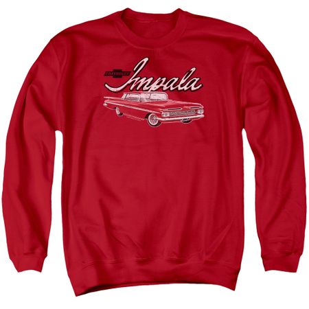 Chevy Sweatshirt Impala Adult Red Sweat Shirt