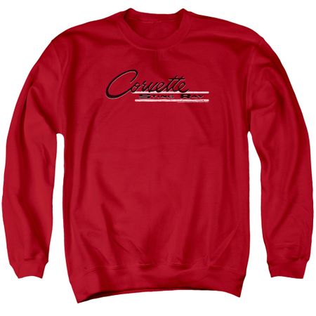 Chevy Sweatshirt Retro Stingray Adult Red Sweat Shirt