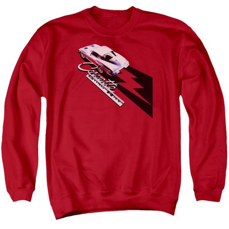 Chevy Sweatshirt Split Window Stingray Adult Red Sweat Shirt