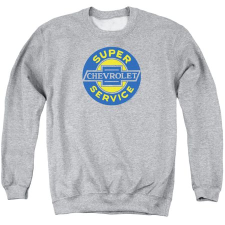 Chevy Sweatshirt Super Service Adult Athletic Heather Sweat Shirt