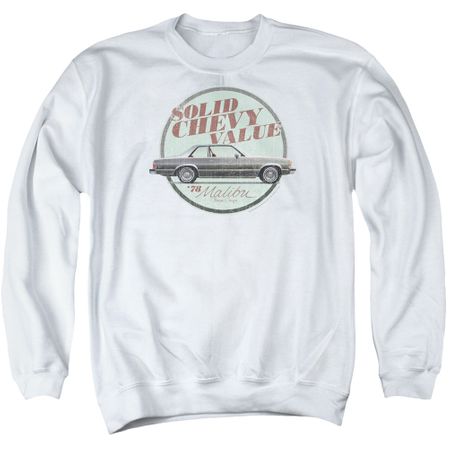 Chevy Sweatshirt Value Adult White Sweat Shirt