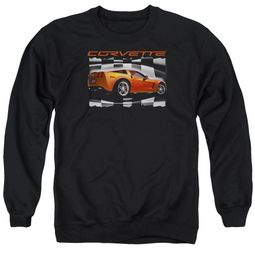Chevy Sweatshirt ZO6 checkered Adult Black Sweat Shirt Chevy Sweatshirt ZO6 checkered Adult Black Sweat Shirt