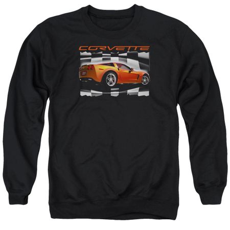 Chevy Sweatshirt ZO6 checkered Adult Black Sweat Shirt