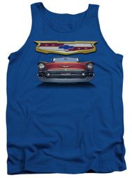 Chevy Tank Top 1957 Bel Air Grille Royal Blue Tanktop