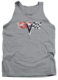 Chevy Tank Top 2ND Gen Vette Nose Emblem Athletic Heather Tanktop
