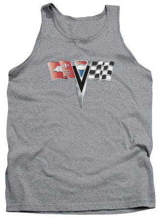 Chevy Tank Top 2ND Gen Vette Nose Emblem Athletic Heather Tanktop