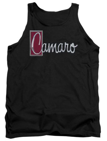 Chevy Tank Top Camaro Chrome Script Black Tanktop