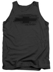 Chevy Tank Top Chevrolet Bowtie Tire Tread Charcoal Tanktop