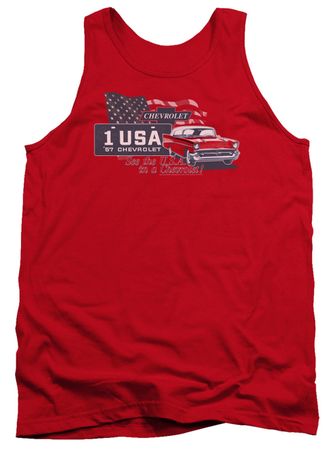 Chevy Tank Top See The USA Chevrolet Red Tanktop