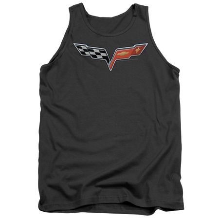 Chevy Tank Top Vette Logo Charcoal Tanktop