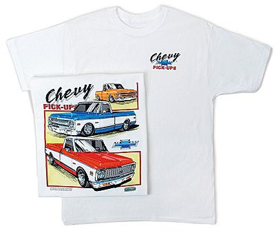 Chevy Truck T-shirt Classic Assorted Pickup Trucks White Tee Shirt