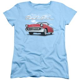 Chevy Womens Shirt Bel Air Clouds Light Blue T-Shirt