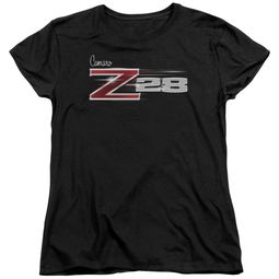 Chevy Womens Shirt Camaro Z28 Logo Black T-Shirt Chevy Womens Shirt Camaro Z28 Logo Black T-Shirt