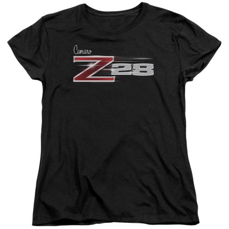 Chevy Womens Shirt Camaro Z28 Logo Black T-Shirt