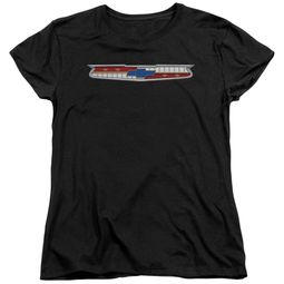 Chevy Womens Shirt Chevrolet 56 Bel Air Emblem Black T-Shirt