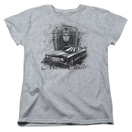 Chevy Womens Shirt Monte Carlo Sports Grey T-Shirt