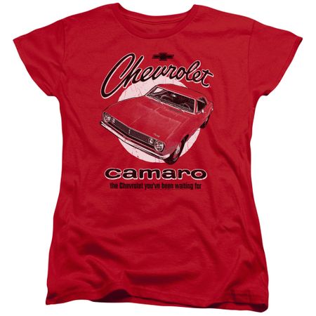 Chevy Womens Shirt Retro Camaro Red T-Shirt