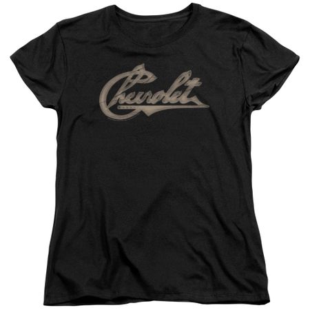 Chevy Womens Shirt Script Black T-Shirt