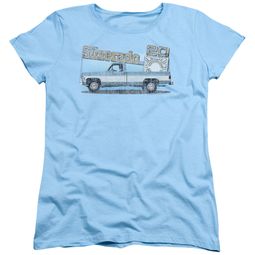 Chevy Womens Shirt Silverado Light Blue T-Shirt
