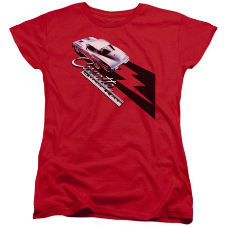Chevy Womens Shirt Split Window Stingray Red T-Shirt